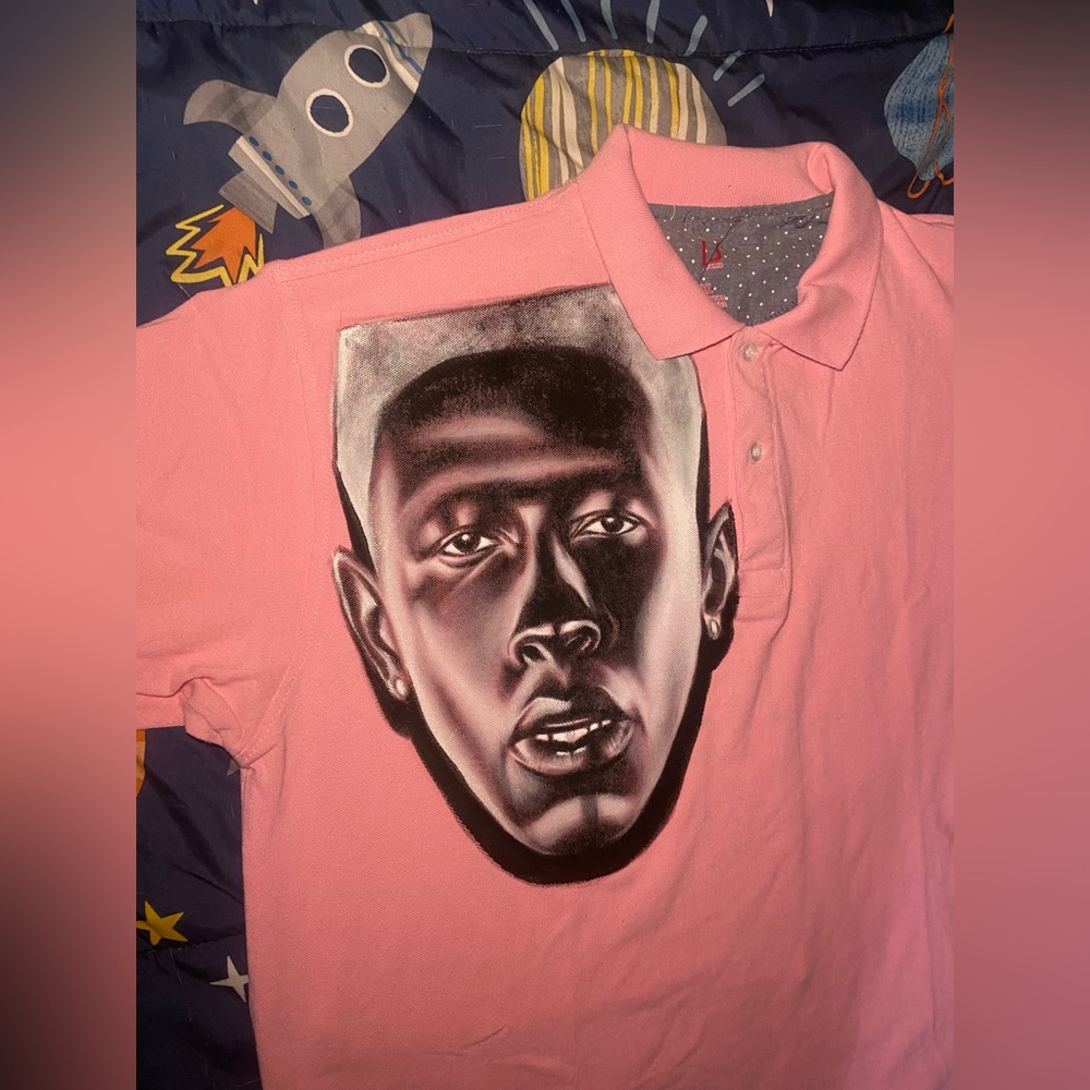 Custom Painted Tyler the Creator Igor Polo Shirt